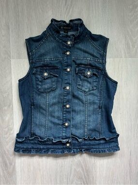 vintage denim military vest by inc international concepts